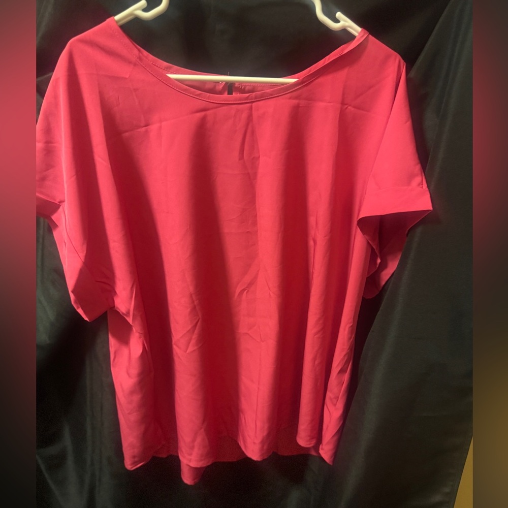 🌻 SHEIN Curve Vibrant Pink Blouse